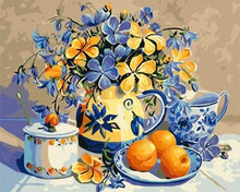 Load image into Gallery viewer, paint by numbers | Flowers and Orange | butterflies easy flowers | FiguredArt