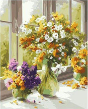 Load image into Gallery viewer, paint by numbers | Flowers in the Kitchen | flowers intermediate | FiguredArt