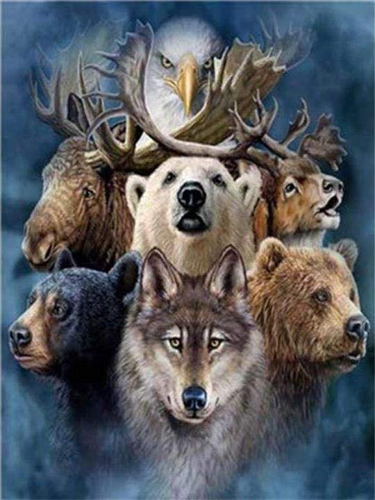 paint by numbers | Forest Animals | advanced animals bears wolves | FiguredArt
