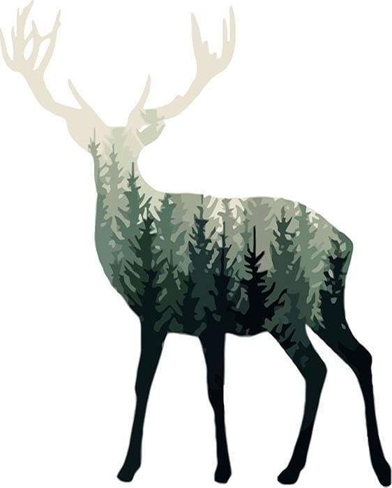 paint by numbers | Forest Deer | animals deer easy | FiguredArt