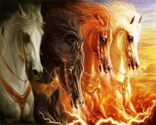 Load image into Gallery viewer, paint by numbers | Four Horses | advanced animals horses new arrivals | FiguredArt