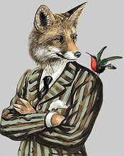 Load image into Gallery viewer, paint by numbers | Fox Businessman | animals foxes intermediate | FiguredArt