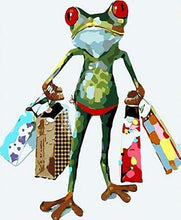 Load image into Gallery viewer, paint by numbers | Frog returning from shopping | animals easy frogs | FiguredArt