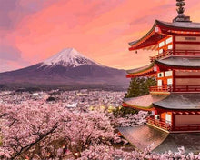 Load image into Gallery viewer, paint by numbers | Fuji Cherry Blossoms in Spring | advanced landscapes | FiguredArt