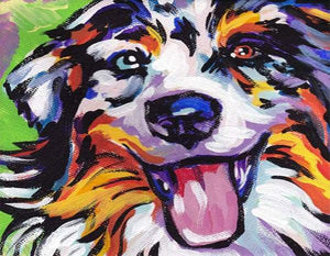paint by numbers | Funky Dog | animals dogs intermediate new arrivals | FiguredArt