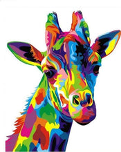 Load image into Gallery viewer, paint by numbers | Giraffe Pop Art | animals beginners easy giraffes Pop Art | FiguredArt