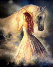 Load image into Gallery viewer, paint by numbers | Girl And Horse | advanced animals horses | FiguredArt