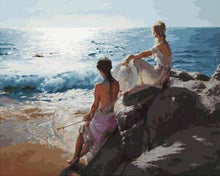 Load image into Gallery viewer, paint by numbers | Girls on the Beach | advanced romance | FiguredArt