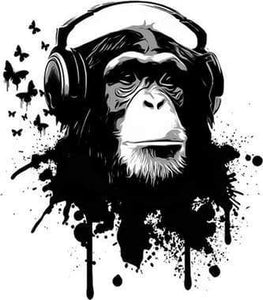 paint by numbers | Gorilla With Headphones | animals easy monkeys | FiguredArt