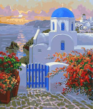Load image into Gallery viewer, paint by numbers | Greek Villa | intermediate landscapes | FiguredArt