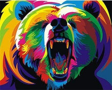 Load image into Gallery viewer, paint by numbers | Grizzly Bear Pop Art | animals bears easy new arrivals Pop Art | FiguredArt