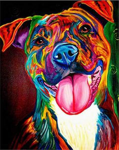 paint by numbers | Happy Dog | advanced animals dogs | FiguredArt