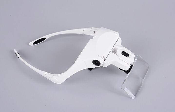 Headband Magnifier Glass Magnifying Glasses with Lamp for Paint by