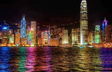 Load image into Gallery viewer, paint by numbers | Hong Kong by Night | advanced cities | FiguredArt