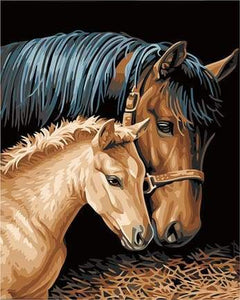 paint by numbers | Horse and Foal | animals easy horses | FiguredArt