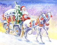 Load image into Gallery viewer, paint by numbers | Horse-drawn carriage and Santa Claus | advanced christmas new arrivals | FiguredArt