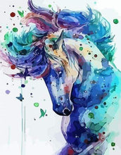 Load image into Gallery viewer, paint by numbers | Horse in Blue | animals easy horses | FiguredArt