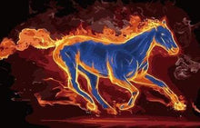 Load image into Gallery viewer, paint by numbers | Horse in fire | animals horses intermediate | FiguredArt