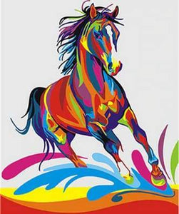 paint by numbers | Horse Pop Art | animals easy horses new arrivals Pop Art | FiguredArt