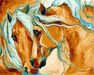 paint by numbers | Horses | animals horses intermediate | FiguredArt