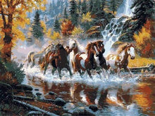 Load image into Gallery viewer, paint by numbers | Horses Galloping | advanced animals horses | FiguredArt