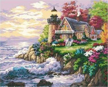 Load image into Gallery viewer, paint by numbers | House near the Lighthouse | advanced landscapes | FiguredArt