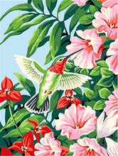 Load image into Gallery viewer, paint by numbers | Hummingbird in the Flowers | animals birds easy flowers | FiguredArt
