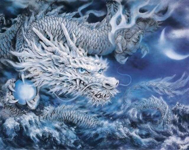 Silver Ice Dragon — Did you know that puffy paint (3d fabric paint)