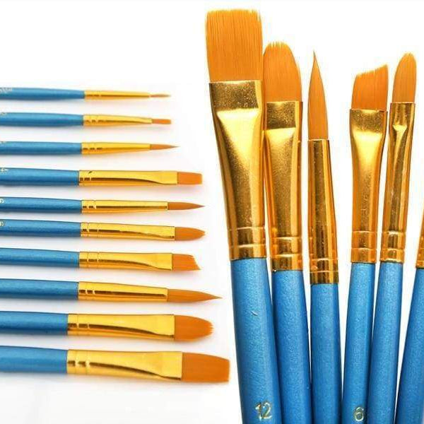 Set of 10 High Quality Paint Brushes