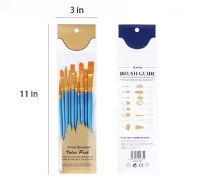 Set of 10 High Quality Paint Brushes