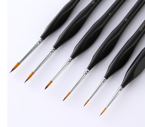 Set of 6 High Quality Professional Paint Brushes