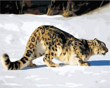 Load image into Gallery viewer, paint by numbers | Leopard in the Snow | animals easy leopards | FiguredArt
