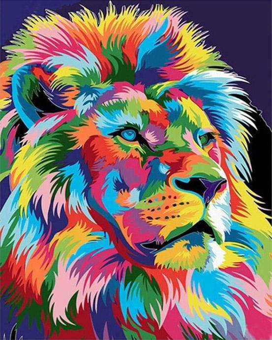 paint by numbers | Lion Pop Art 2 | animals easy lions | FiguredArt
