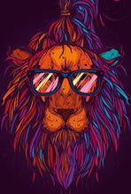 Load image into Gallery viewer, paint by numbers | Lion with Sunglasses | animals intermediate lions | FiguredArt