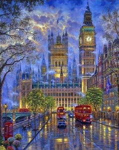 paint by numbers | London in the dusk | advanced cities | FiguredArt