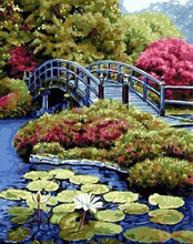 Load image into Gallery viewer, paint by numbers | Lotus Pond Nihonbashi | intermediate landscapes | FiguredArt