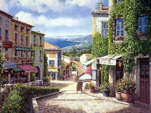 CreArt Mediterranean Landscape - Paint by numbers for adults