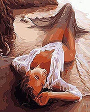 Load image into Gallery viewer, paint by numbers | Mermaid on the Beach | easy nude | FiguredArt