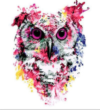 Load image into Gallery viewer, paint by numbers | Modern Pink Owl | animals intermediate new arrivals owls | FiguredArt