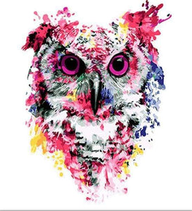 paint by numbers | Modern Pink Owl | animals intermediate new arrivals owls | FiguredArt