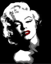 Load image into Gallery viewer, paint by numbers | Monroe Black And White | easy portrait | FiguredArt