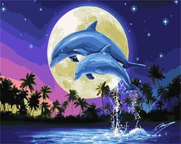 Newtown Art for Kids on X: Dolphin, acrylic painting by Chris R