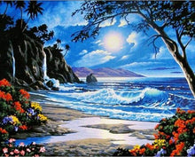 Load image into Gallery viewer, paint by numbers | Moon over the Sea | advanced landscapes | FiguredArt