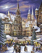 Load image into Gallery viewer, paint by numbers | Nuremberg Christmas Market | christmas cities intermediate | FiguredArt