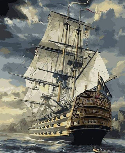paint by numbers | Ocean Galleon | intermediate ships and boats | FiguredArt