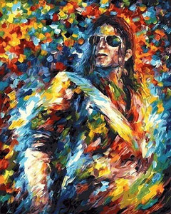 paint by numbers | Painted Michael Jackson | advanced Pop Art portrait | FiguredArt