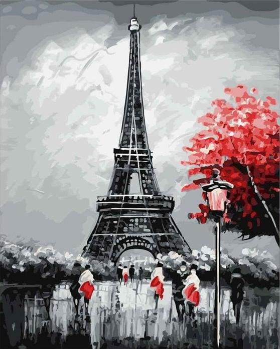 paint by numbers | Paris Eiffel Tower | cities intermediate romance | FiguredArt