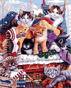 paint by numbers | Party with Cats | advanced animals cats | FiguredArt