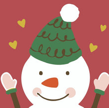 Load image into Gallery viewer, Paint by numbers | Children Painting kit Snowman with green hat | kids easy | Figured'Art