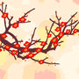 Paint by numbers | Children Painting kit Branch with red flowers | kids easy | Figured'Art